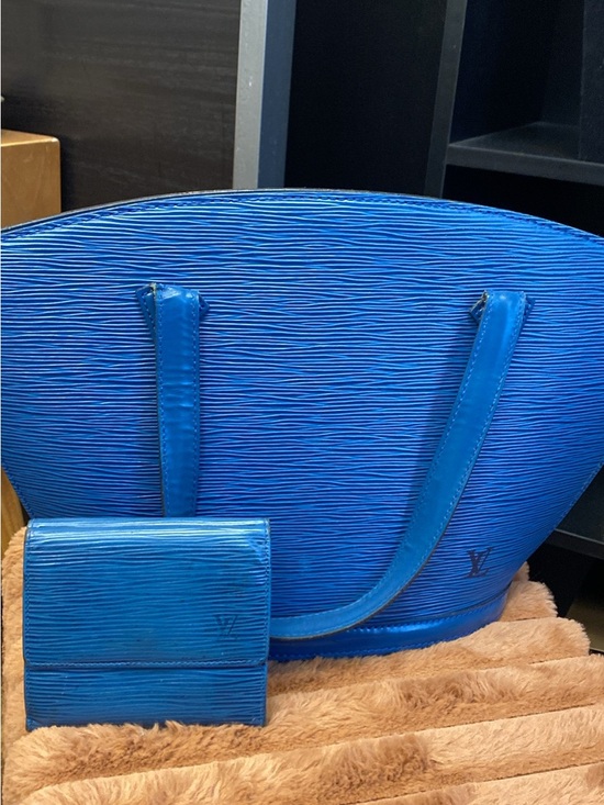 Louis Vuitton Handbags - Louis Vuitton Blue Epi Leather Tote with Matching Wallet